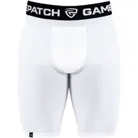 GAMEPATCH COMPRESSION SHORTS Kompresné unisex šortky, biela, veľkosť