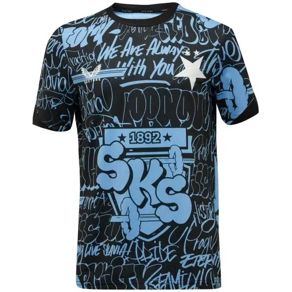CASTORE SLAVIA PRAGUE PRE MATCH SS TEE Detské športové tričko, čierna, veľkosť
