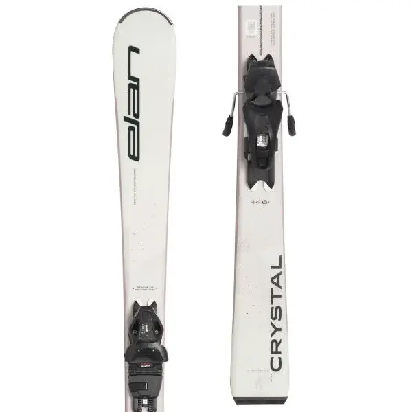 Elan CRYSTAL WHITE LS + EL9.0 GW Dámske zjazdové lyže, biela, veľkosť