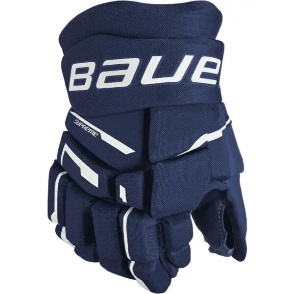 Bauer SUPREME M3 GLOVE-JR Juniorské hokejové rukavice, tmavo modrá, veľkosť