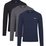 DKNY WARRIORS Pánske tričko s dlhým rukávom, čierna, veľkosť