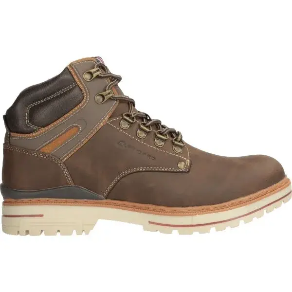 ALPINE PRO ALDRAN Pánska zateplená obuv, hnedá, veľkosť