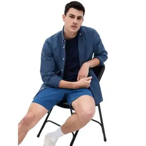 GAP SP23 STANDARD Pánska košeľa, modrá, veľkosť