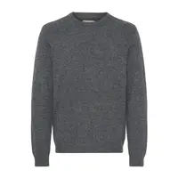 BLEND BHBRANKO CREW KNIT Pánsky sveter, tmavo sivá, veľkosť
