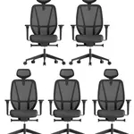 MERCURY 5PACK Ergonomická kancelářská židle AFRODITE černá, sezení 8 hodin denně (5 ks)