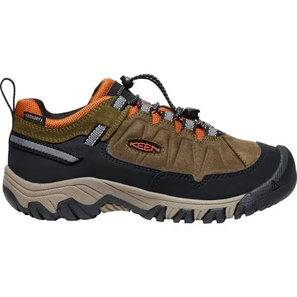 Keen TARGHEE IV LOW WP Detská treková obuv, khaki, veľkosť 34