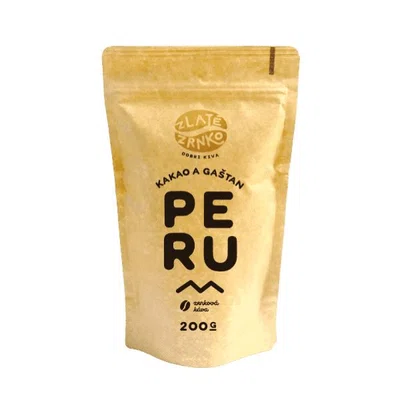 Káva Zlaté Zrnko - Peru - &quot;Kakao a kaštan&quot; 200 g
