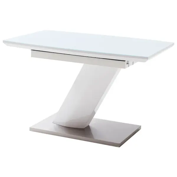 Livetastic JÍDELNÍ STŮL, bílá, barvy nerez oceli, 120-160/80/76 cm