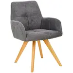 Linea Natura ŽIDLE S PODRUČKAMI, tkaná látka, antracitová