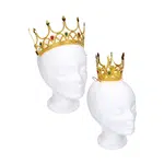 Set karneval - Zlatá/stříbrná koruna 15 x 8 cm