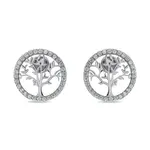 Brilio Silver Půvabné stříbrné náušnice se zirkony Strom života EA233W
