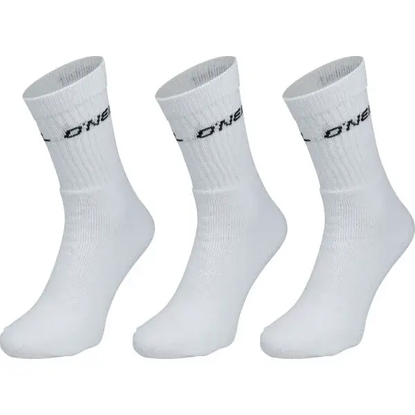O'Neill SPORTSOCK 3P Unisex ponožky, bílá, velikost 43-46