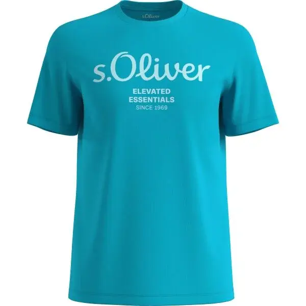 s.Oliver RL BIG SIZE LOGO NOOS Pánské tričko, tyrkysová, velikost