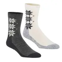 KARI TRAA WOOL SOCK 2PK Dámské merino ponožky, tmavě šedá, velikost