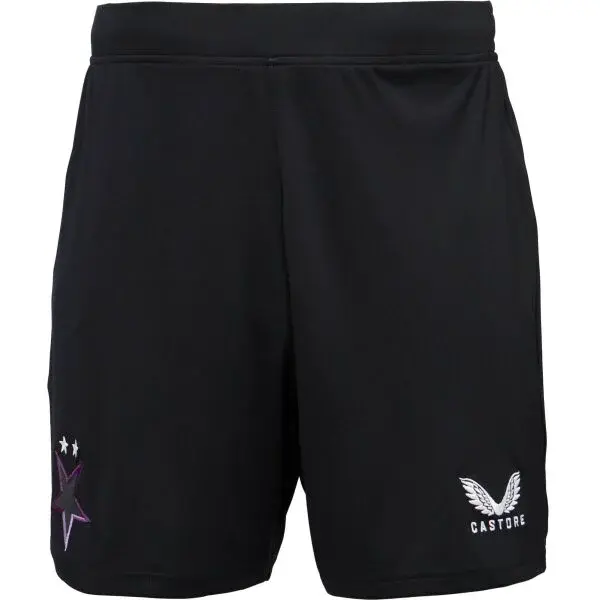 CASTORE SLAVIA PRAGUE AWAY SHORT Pánské fotbalové šortky, černá, velikost