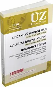 ÚZ 1646 Občanský soudní řád, Zvláštní řízení soudní, Rozhodčí řízení, Soudní poplatky, Mediace