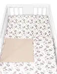 Baby Nellys Povlečení do postýlky, 2D sada bavlna - Louka,  béžová/hnědá