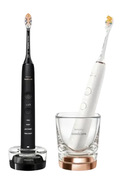 PHILIPS SONICARE Sonické zubní kartáčky 9000 DiamondClean HX9914/69 1+1 černý a rosegold