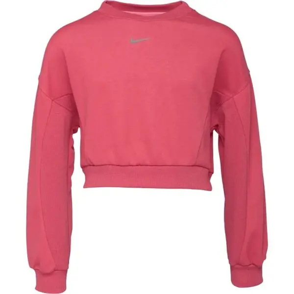 Nike YOGA DRI-FIT Dívčí mikina, růžová, velikost