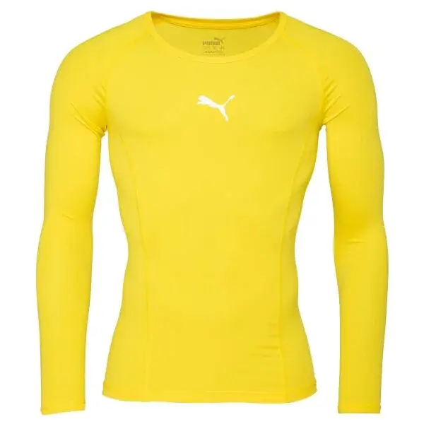 Puma LIGA BASELAYER LONG SLEEVE TEE Pánské funkční triko, žlutá, velikost
