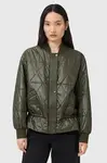 Bomber bunda AllSaints ALII zelená barva, přechodná, oversize, W051OD