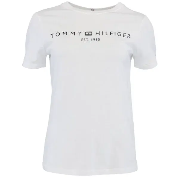 Tommy Hilfiger LOGO CREW NECK Dámské triko, bílá, velikost