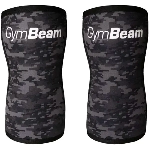 GymBeam CONQUER CAMO Neoprenová bandáž na koleno, černá, velikost