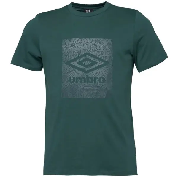 Umbro GEO GRAPHIC TEE Pánské triko, tmavě zelená, velikost