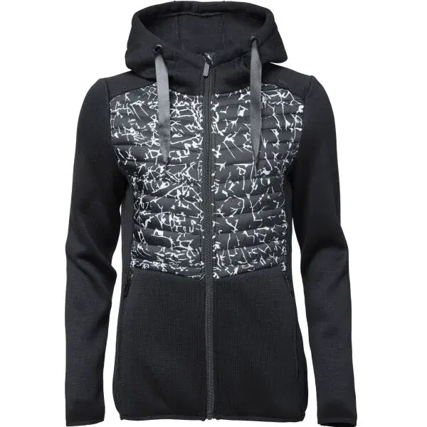 Willard GRONA Dámská kombinovaná mikina, černá, velikost XXL