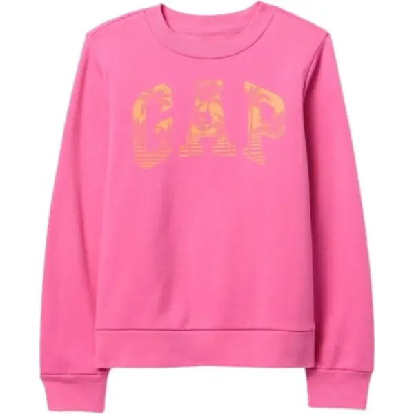 GAP LOGO CREW Dívčí mikina, růžová, velikost