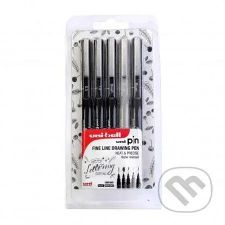 UNI PIN Sada linerů - odstíny černé a šedé 5 ks