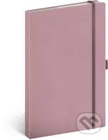 Notes Růžový - tečkovaný (s gumičkou na uzavření a poutkem na tužku)