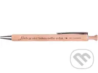 Dřevěná propiska "Nech se vést láskou srdce" - Sri Chinmoy