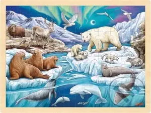 Dřevěné puzzle Polární noc
