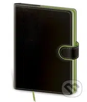 Zápisník Flip M tečkovaný černo/zelený