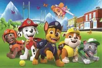 Tlapková patrola na trávníku - puzzle z kategorie 15 - 60 dílků