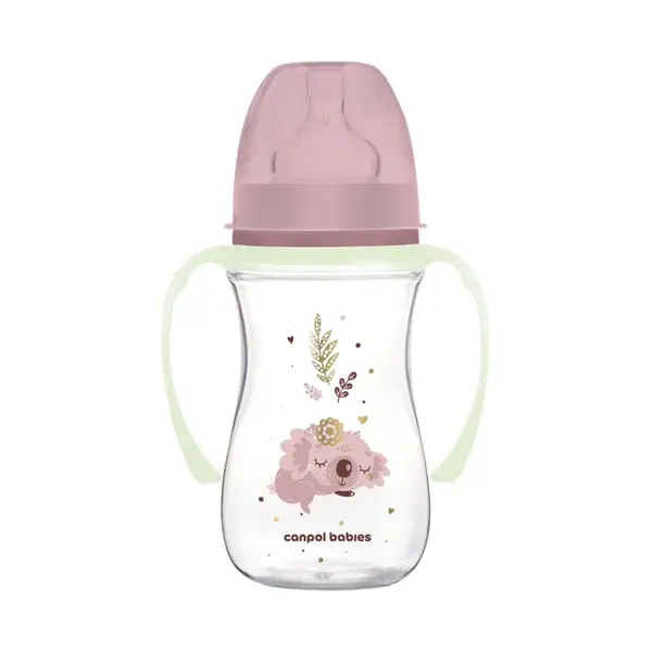 Canpol babies Antikoliková fľaša EasyStart SLEEPY KOALA 240ml ružová