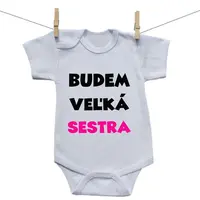 Boodyy Body s krátkym rukávom Budem veľká sestra 86 (12-18 mesiacov)
