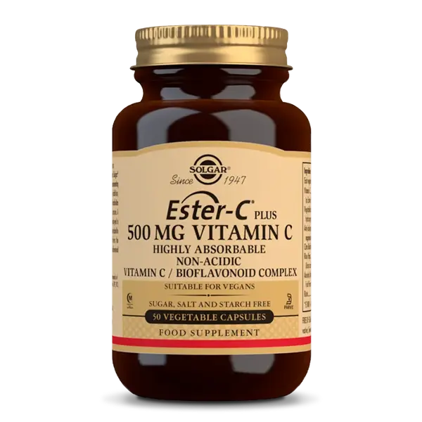 Solgar Ester-C plus 500 mg Nekyslý vitamín C s komplexom bioflavonoidov 50 kapsúl