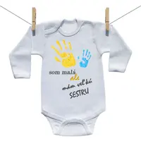 Boodyy Body s dlhým rukávom Som malá ale mám veľkú sestru 62 (2-4 mesiace)