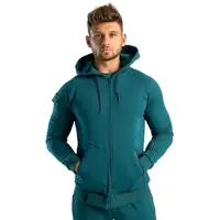 GymBeam NOVA ZIP UP Pánská sportovní mikina, tyrkysová, velikost