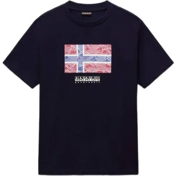 Napapijri S-DRAPEAU Pánské tričko, tmavě modrá, velikost