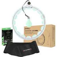 HMS SET HHW06 + BE163 PLUS SIZE Sada masážní obruče se závažím a zeštíhlujícího pásu, světle zelená, velikost