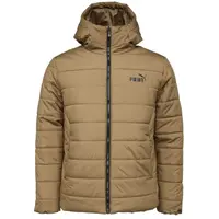 Puma ESSENTIALS HOODED PADDED Pánská zimní bunda, hnědá, velikost
