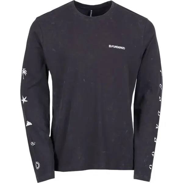 FUNDANGO ESSENTIAL Pánské tričko s dlouhým rukávem, tmavě šedá, velikost