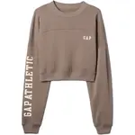 GAP DROP SHOULDER SUPER CROP Dámská mikina, hnědá, velikost