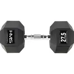 HMS 27,5 KG HEXAGONÁLNÍ JEDNORUČKA Hexagonální jednoručka, černá, velikost 27,5 KG