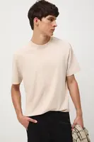 Bavlněné tričko Medicine pánské, béžová barva