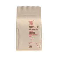 CrossCafe Pražírna 100% Brazil 100% Arabica zrnková káva 250 g