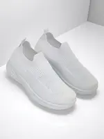 Resti Women's White Slip-On Sports Shoes